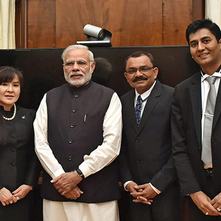 Rashik Ambaliya with PM Modi